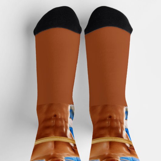 SlipperyJoe's gespierde man shirtloze borst 6-pack Sokken (Top)