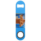 SlipperyJoe's gespierde man shirtloze borst 6-pack Speed Flessenopener (Achterkant)