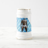 SlipperyJoe's gespierde man six-pack abs witte ond Bierpul (Center)