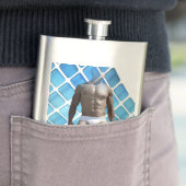 SlipperyJoe's gespierde man six-pack abs witte ond Flacon (Voorbeeld)