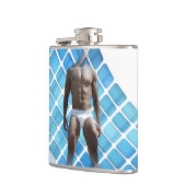 SlipperyJoe's gespierde man six-pack abs witte ond Heupfles (Links)