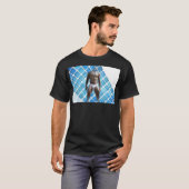 SlipperyJoe's gespierde man six-pack abs witte ond T-shirt (Voorkant volledig)