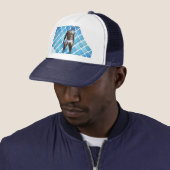SlipperyJoe's gespierde man six-pack abs witte ond Trucker Pet (In situ)