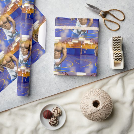 SlipperyJoe's gespierde man uitstulping six-pack s Cadeaupapier (Crafts)