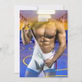 SlipperyJoe's gespierde man uitstulping six-pack s Feestdagenkaart (Voorkant)