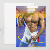 SlipperyJoe's gespierde man uitstulping six-pack s Feestdagenkaart (Voorkant / Achterkant)