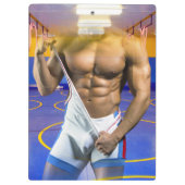 SlipperyJoe's gespierde man uitstulping six-pack s Klembord (Achterkant)