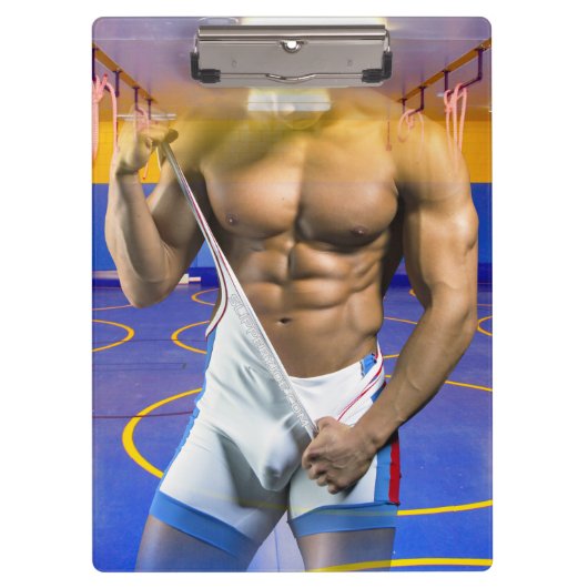 SlipperyJoe's gespierde man uitstulping six-pack s Klembord (Voorkant)