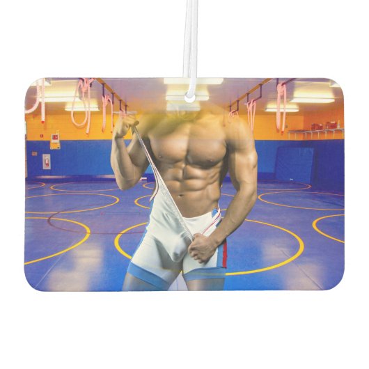 SlipperyJoe's gespierde man uitstulping six-pack s Luchtverfrisser (Achterkant)