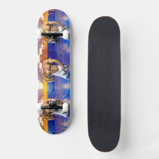 SlipperyJoe's gespierde man uitstulping six-pack s Persoonlijk Skateboard (Voorkant)