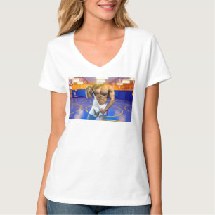 SlipperyJoe's gespierde man uitstulping six-pack s T-shirt