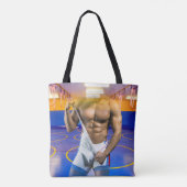 SlipperyJoe's gespierde man uitstulping six-pack s Tote Bag (Achterkant)