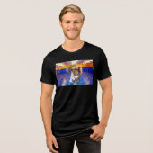 SlipperyJoe's gespierde man uitstulping six-pack s Tri-Blend Shirt (Voorkant volledig)