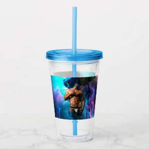 SlipperyJoe's gespierde mannenondergoed bult kosmi Acryl Drinkbeker