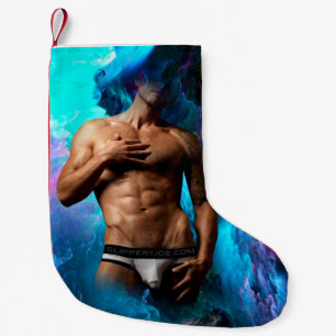 SlipperyJoe's gespierde mannenondergoed bult kosmi Kleine Kerstsok