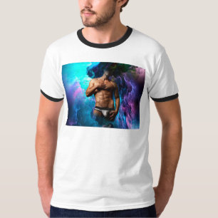 SlipperyJoe's gespierde mannenondergoed bult kosmi T-shirt