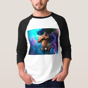 SlipperyJoe's gespierde mannenondergoed bult kosmi T-shirt