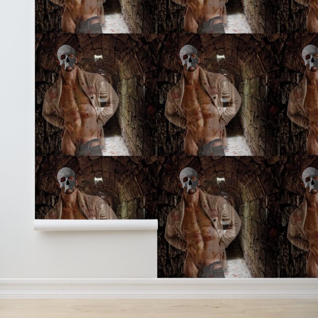 SlipperyJoe's gespierde spooksteen zwak verlichte  Behang (Applicatie)