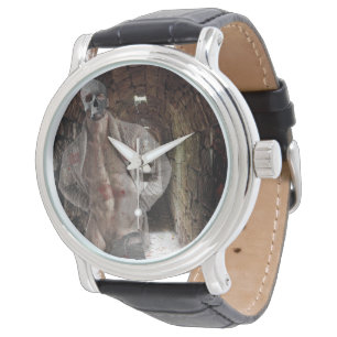 SlipperyJoe's gespierde spooksteen zwak verlichte  Horloge