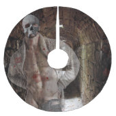 SlipperyJoe's gespierde spooksteen zwak verlichte  Kerstboom Rok (Voorkant)