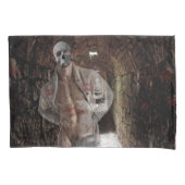 SlipperyJoe's gespierde spooksteen zwak verlichte  Kussensloop (Voorkant)