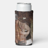 SlipperyJoe's gespierde spooksteen zwak verlichte  Seltzer Blikjeskoeler (Seltzer Voorkant)