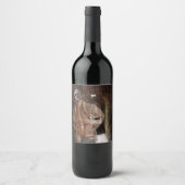 SlipperyJoe's gespierde spooksteen zwak verlichte  Wijn Etiket (Voorkant)