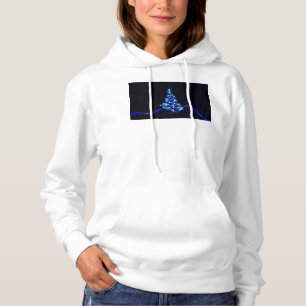 SlipperyJoe's gestileerde gloeiende kerstboom brig Hoodie