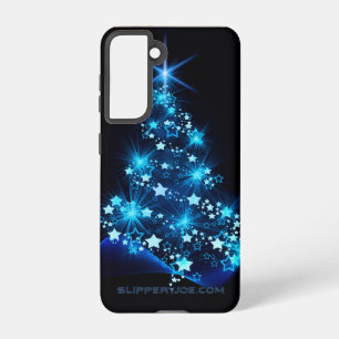 SlipperyJoe's gestileerde gloeiende kerstboom brig Samsung Galaxy Hoesje