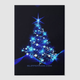 SlipperyJoe's gestileerde gloeiende kerstboom brig Vellum Uitnodigingen
