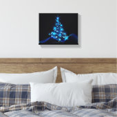 SlipperyJoe's gestileerde gloeiende kerstboombriga Canvas Afdruk (Insitu (Slaapkamer))