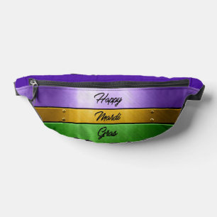 SlipperyJoe's gewaagde Mardi Gras-thema paars goud Heuptasje