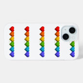 SlipperyJoe's glanzende 3D-hartvormige tekens creë Case-Mate iPhone Case (Achterkant (horizontaal))