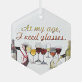 SlipperyJoe's glazen gefermenteerde druiven, wijnp Glas Ornament (Voorkant)