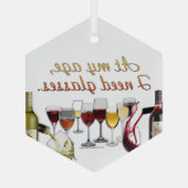 SlipperyJoe's glazen gefermenteerde druiven, wijnp Glas Ornament (Achterkant)