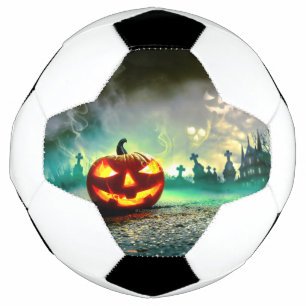 SlipperyJoe's gloeiende jack‑o'-lantern Halloween  Voetbal