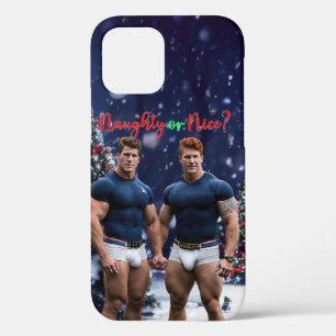 SlipperyJoe's gloeiende kerstbomen twee gespierde Case-Mate iPhone Case