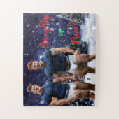 SlipperyJoe's gloeiende kerstbomen twee gespierde Legpuzzel (Verticaal)