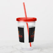 SlipperyJoe's Going Commando vet rood sinaasappel Acryl Drinkbeker (Links)
