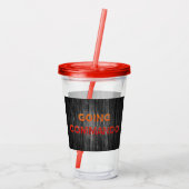 SlipperyJoe's Going Commando vet rood sinaasappel Acryl Drinkbeker (Achterkant)