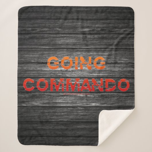 SlipperyJoe's Going Commando vet rood sinaasappel Sherpa Deken (Voorkant)