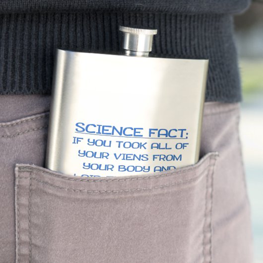 SlipperyJoe's grappige gezegde science fact blue r Flacon (Voorbeeld)