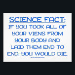 SlipperyJoe's grappige gezegde science fact blue r Foto Afdruk<br><div class="desc">SlipperyJoe's grappige wetenschappelijke feiten over gezegde blauw verwijder alle aderen van het lijf lange pad dat je zou sterven als een slogan die slogan is voor homo's LGBTQIA</div>