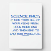 SlipperyJoe's grappige gezegde science fact blue r Fotoplaat (voorkant)
