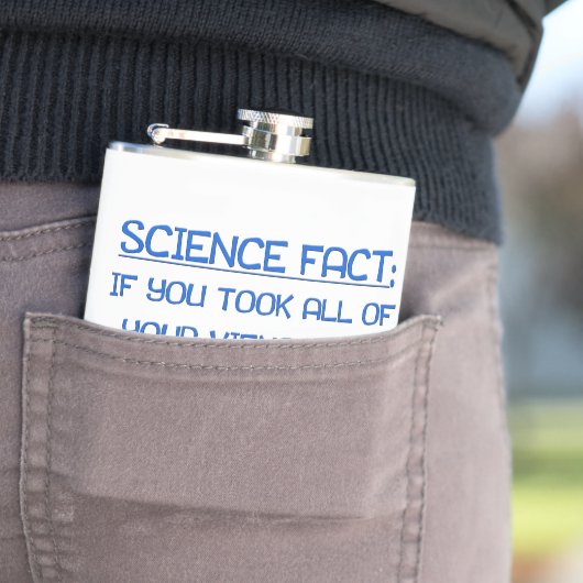 SlipperyJoe's grappige gezegde science fact blue r Heupfles (Voorbeeld)