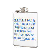 SlipperyJoe's grappige gezegde science fact blue r Heupfles (Links)