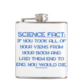 SlipperyJoe's grappige gezegde science fact blue r Heupfles (Voorkant)