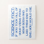 SlipperyJoe's grappige gezegde science fact blue r Legpuzzel (Verticaal)