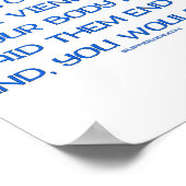 SlipperyJoe's grappige gezegde science fact blue r Poster (Hoek)