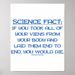 SlipperyJoe's grappige gezegde science fact blue r Poster